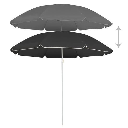 Garden Parasol With Steel Pole 180 Cm