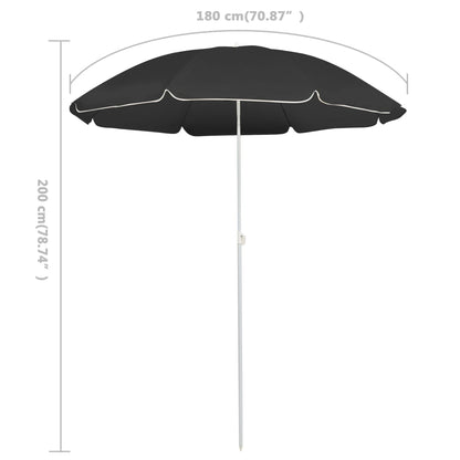 Garden Parasol With Steel Pole 180 Cm