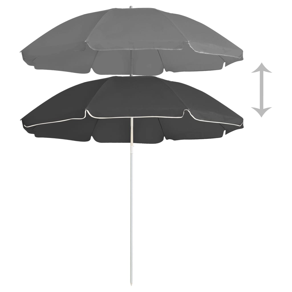 Garden Parasol With Steel Pole 180 Cm