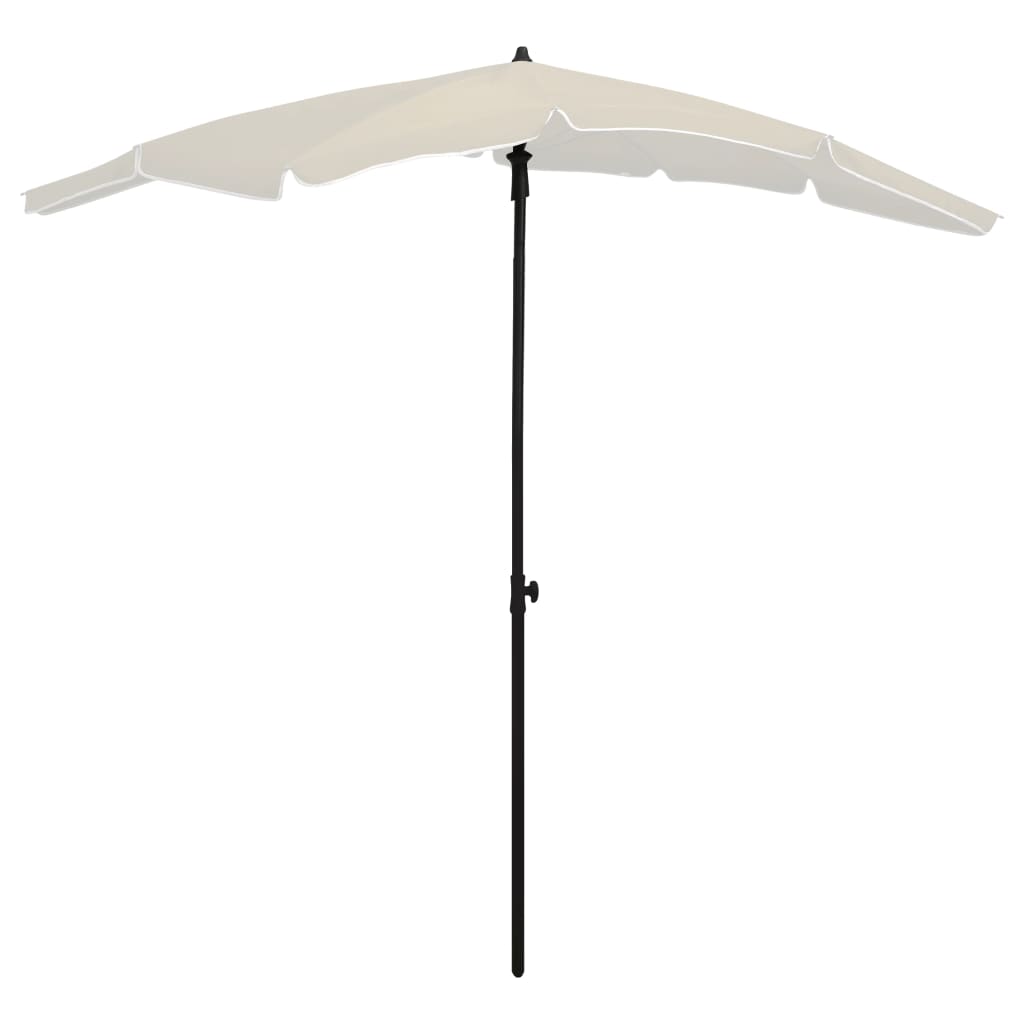 Garden Parasol With Pole 200X130 Cm