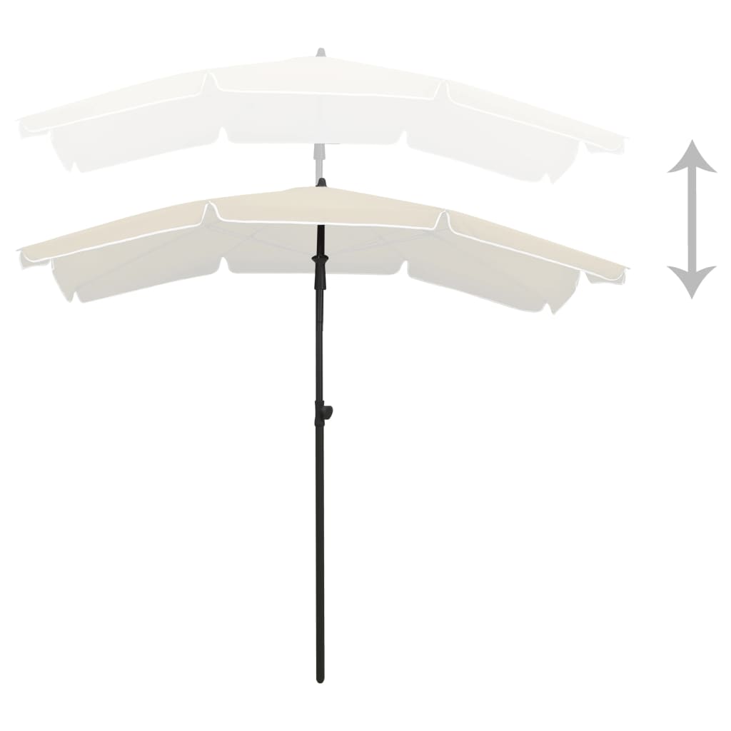 Garden Parasol With Pole 200X130 Cm