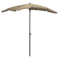 Garden Parasol With Pole 200X130 Cm