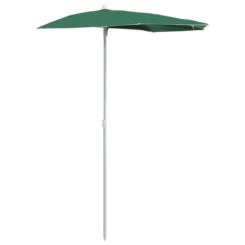 Garden Half Parasol With Pole 180X90 Cm