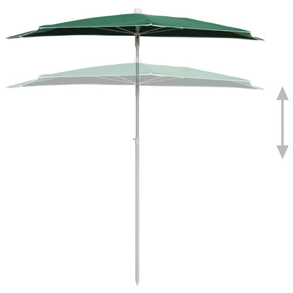 Garden Half Parasol With Pole 180X90 Cm