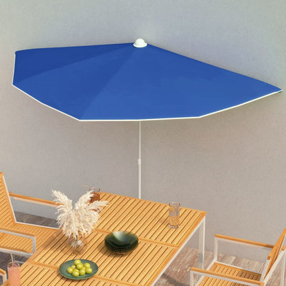 Garden Half Parasol With Pole 180X90 Cm