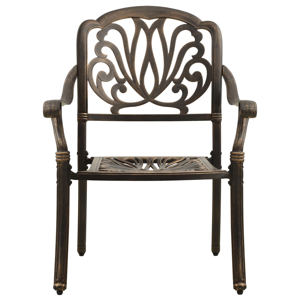 Garden Chairs 2 Pcs Cast Aluminium