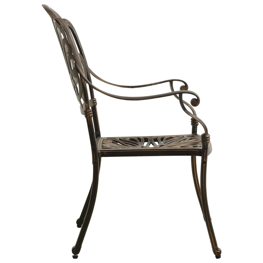 Garden Chairs 2 Pcs Cast Aluminium