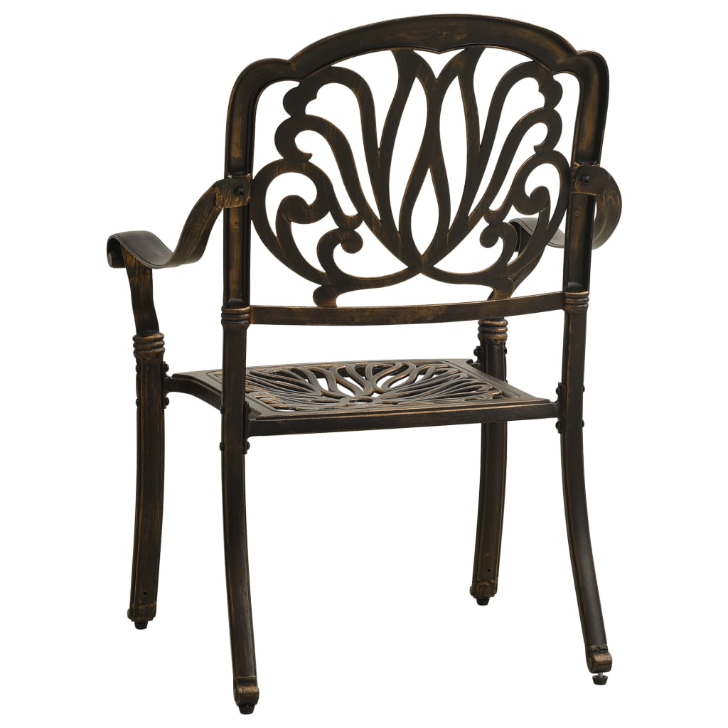 Garden Chairs 2 Pcs Cast Aluminium