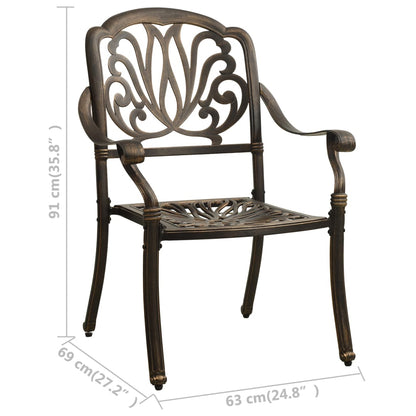 Garden Chairs 2 Pcs Cast Aluminium