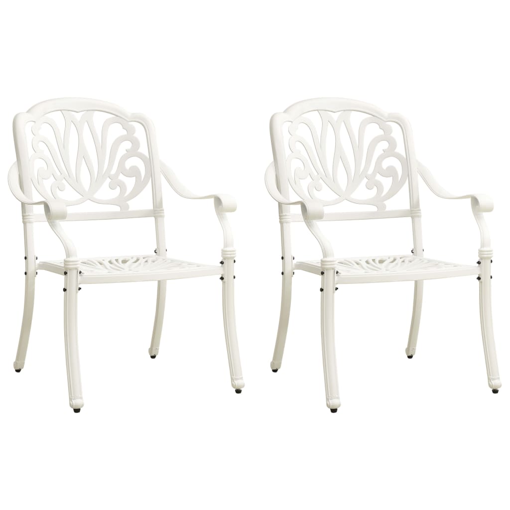Garden Chairs 2 Pcs Cast Aluminium