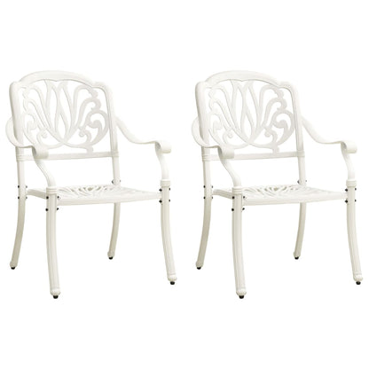 Garden Chairs 2 Pcs Cast Aluminium