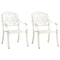 Garden Chairs 2 Pcs Cast Aluminium
