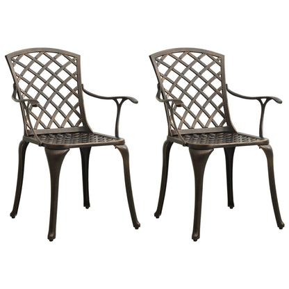 Garden Chairs 2 Pcs Cast Aluminium