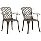Garden Chairs 2 Pcs Cast Aluminium