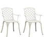 Garden Chairs 2 Pcs Cast Aluminium