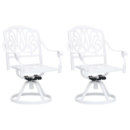 Swivel Garden Chairs 2 Pcs Cast Aluminium