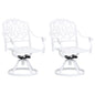 Swivel Garden Chairs 2 Pcs Cast Aluminium
