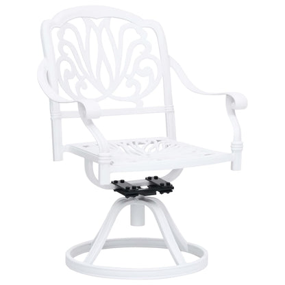 Swivel Garden Chairs 2 Pcs Cast Aluminium