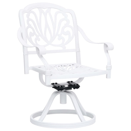 Swivel Garden Chairs 2 Pcs Cast Aluminium