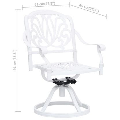 Swivel Garden Chairs 2 Pcs Cast Aluminium