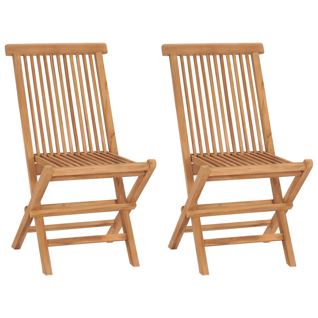 Folding Garden Chairs 6 Pcs Solid Wood Teak