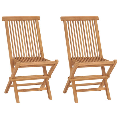 Folding Garden Chairs 6 Pcs Solid Wood Teak