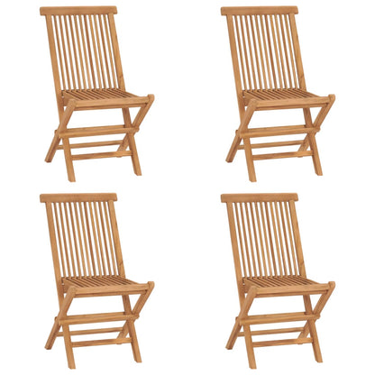 Folding Garden Chairs 6 Pcs Solid Wood Teak