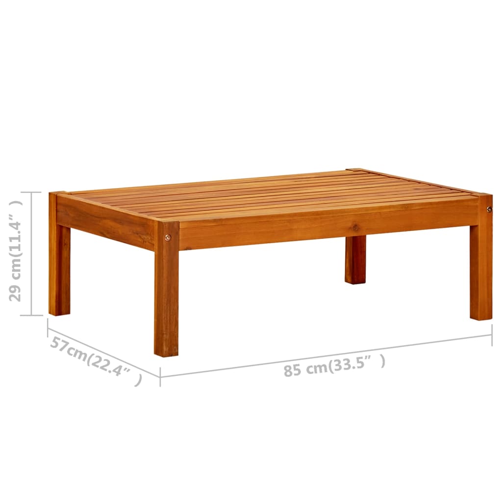 Garden Bench & Footrests Solid Acacia Wood
