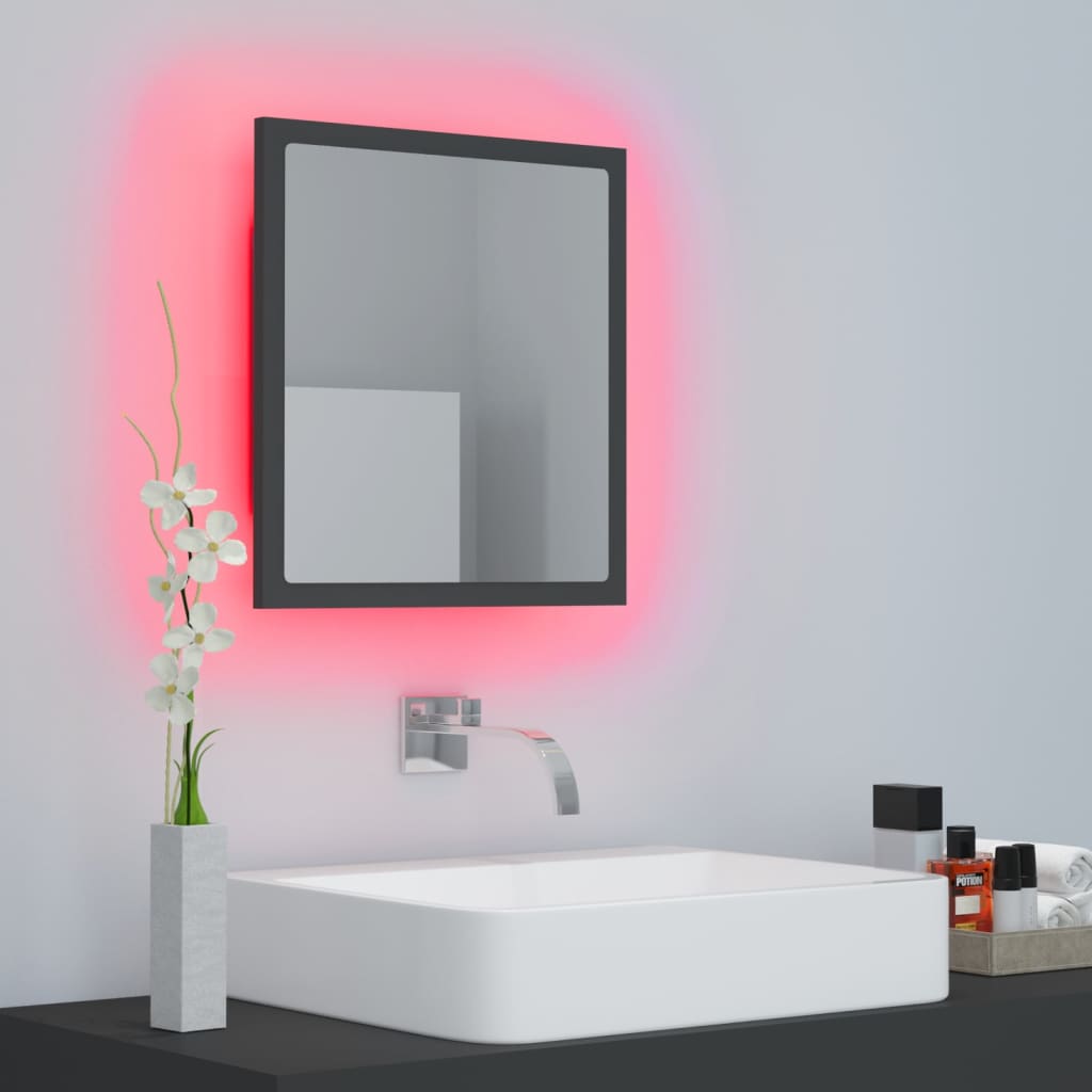 Led Bathroom Mirror 40X8.5X37 Cm Acrylic