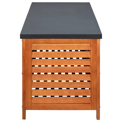 Garden Storage Box Solid Eucalyptus Wood
