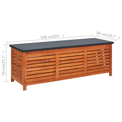 Garden Storage Box Solid Eucalyptus Wood