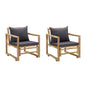 Garden Chairs With Cushions 2 Pcs Bamboo
