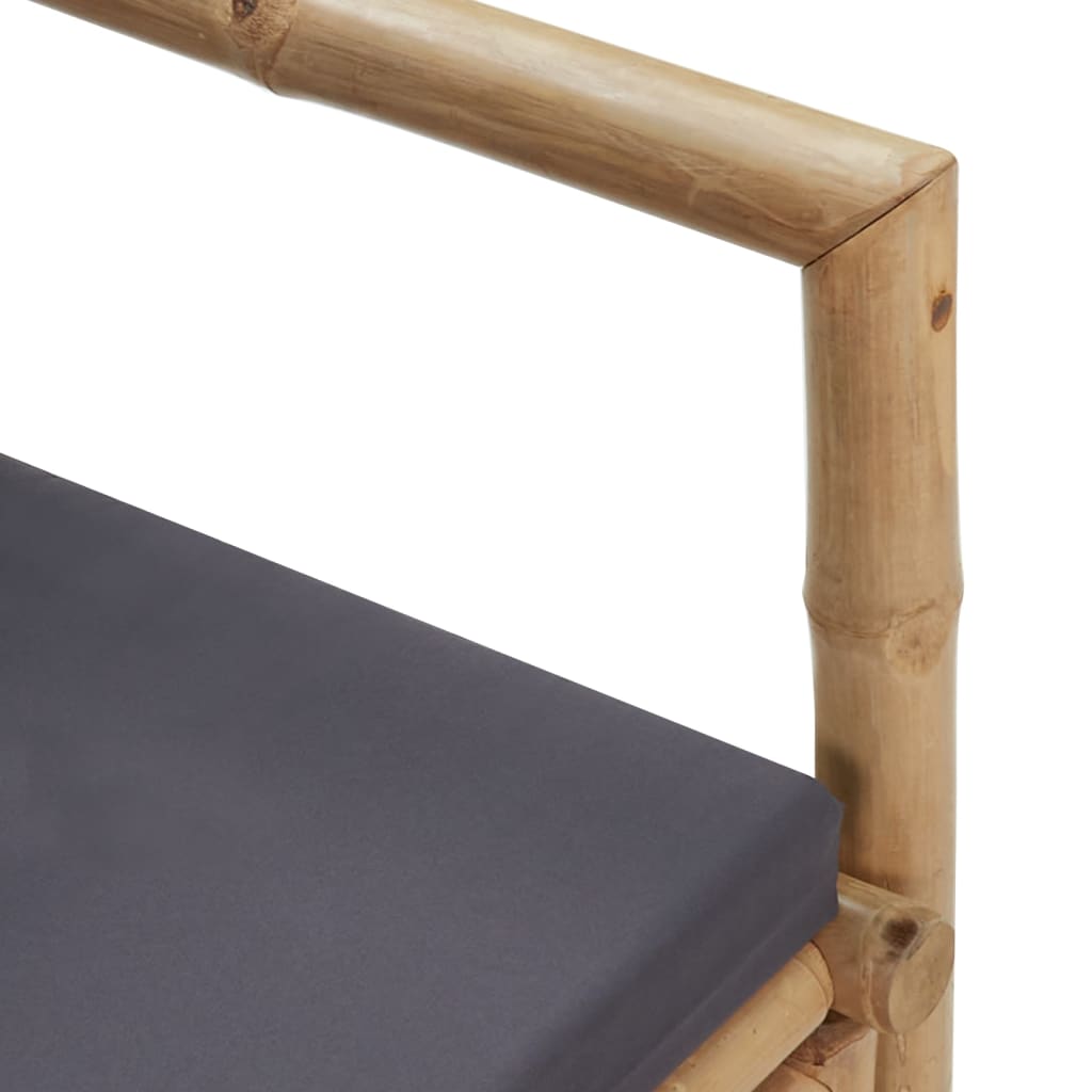 Garden Chairs With Cushions 2 Pcs Bamboo