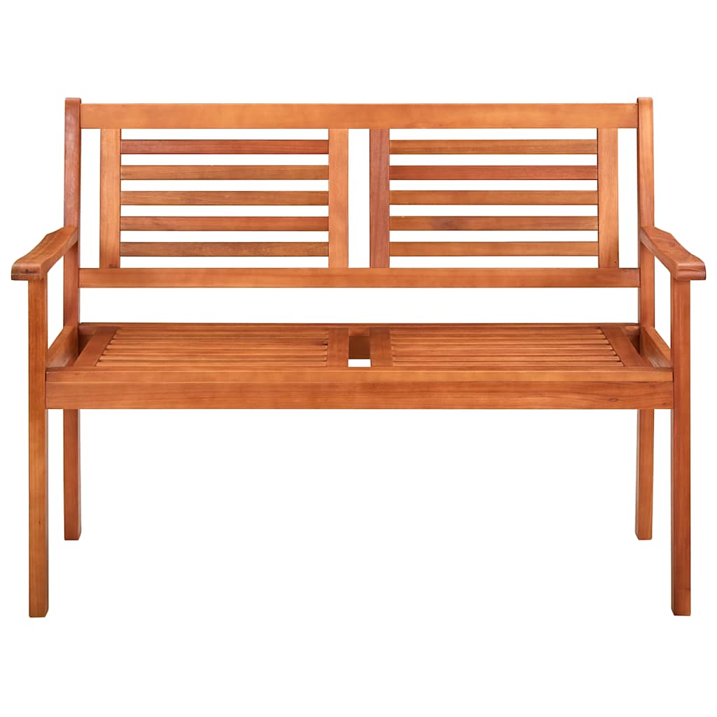 2-Seater Garden Bench With Cushion Solid Eucalyptus Wood