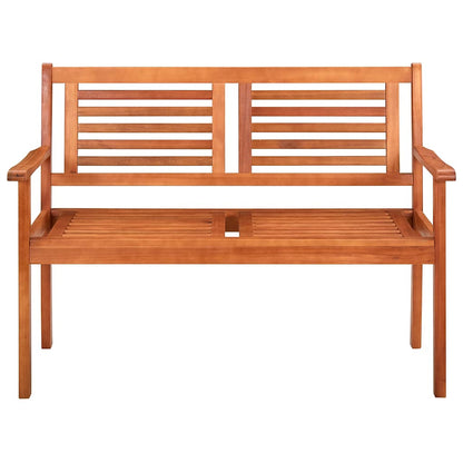 2-Seater Garden Bench With Cushion Solid Eucalyptus Wood
