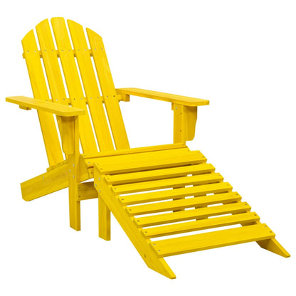 Garden Chair With Ottoman Wood
