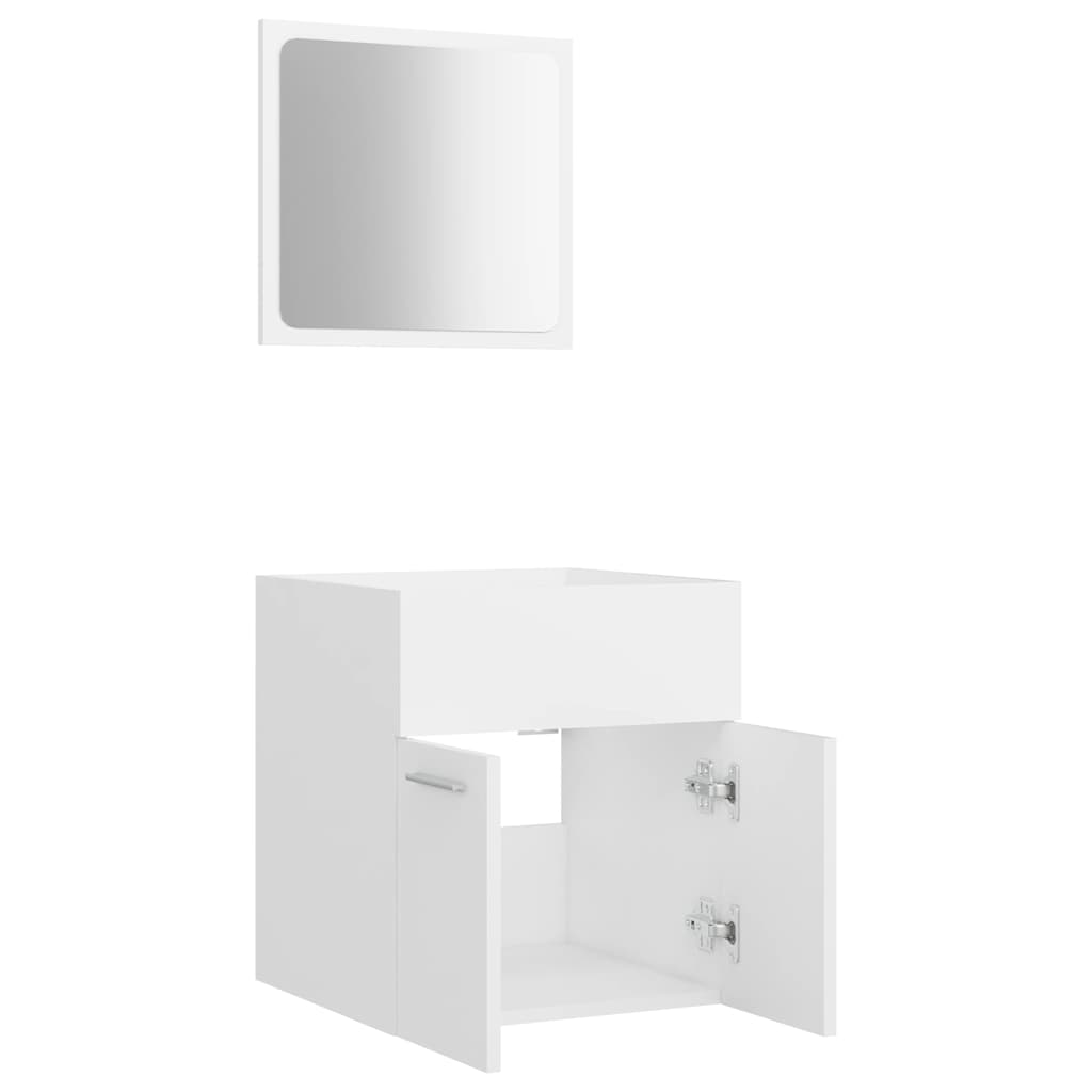 2 Piece Bathroom Furniture Set Engineered Wood