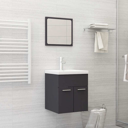 2 Piece Bathroom Furniture Set Engineered Wood