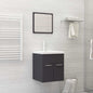 2 Piece Bathroom Furniture Set Engineered Wood
