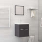 2 Piece Bathroom Furniture Set Engineered Wood
