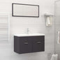 2 Piece Bathroom Furniture Set Engineered Wood