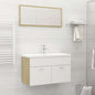 2 Piece Bathroom Furniture Set Engineered Wood