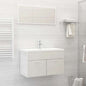 2 Piece Bathroom Furniture Set Engineered Wood