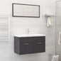 2 Piece Bathroom Furniture Set Engineered Wood