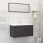 2 Piece Bathroom Furniture Set Engineered Wood