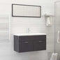 2 Piece Bathroom Furniture Set Engineered Wood