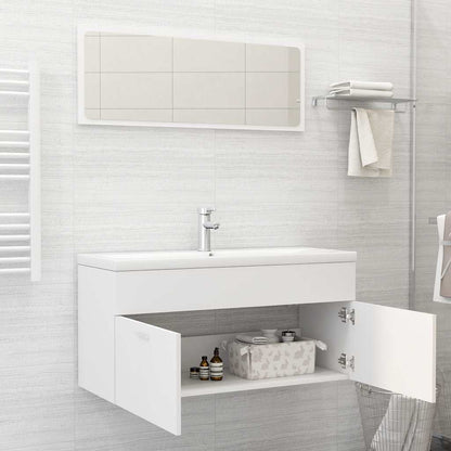 2 Piece Bathroom Furniture Set Engineered Wood