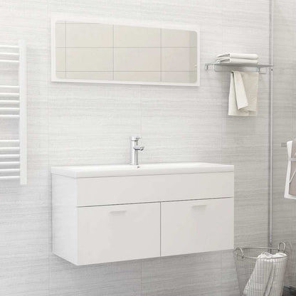 2 Piece Bathroom Furniture Set Engineered Wood