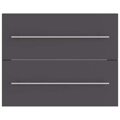 2 Piece Bathroom Furniture Set Engineered Wood