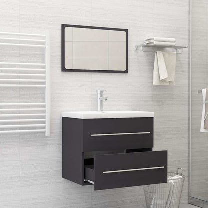 2 Piece Bathroom Furniture Set Engineered Wood